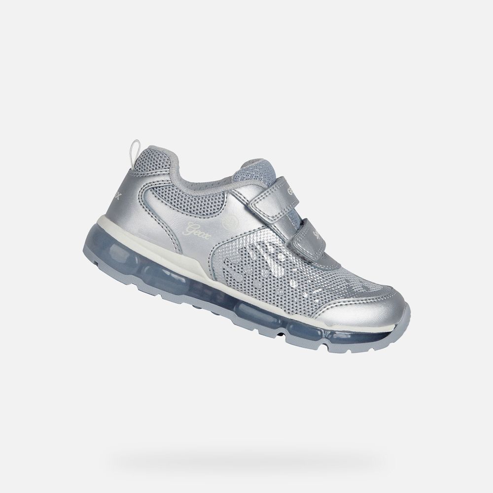 Geox Kiz Çocuk Spor Ayakkabı Gümüş - Android - SFM-061287